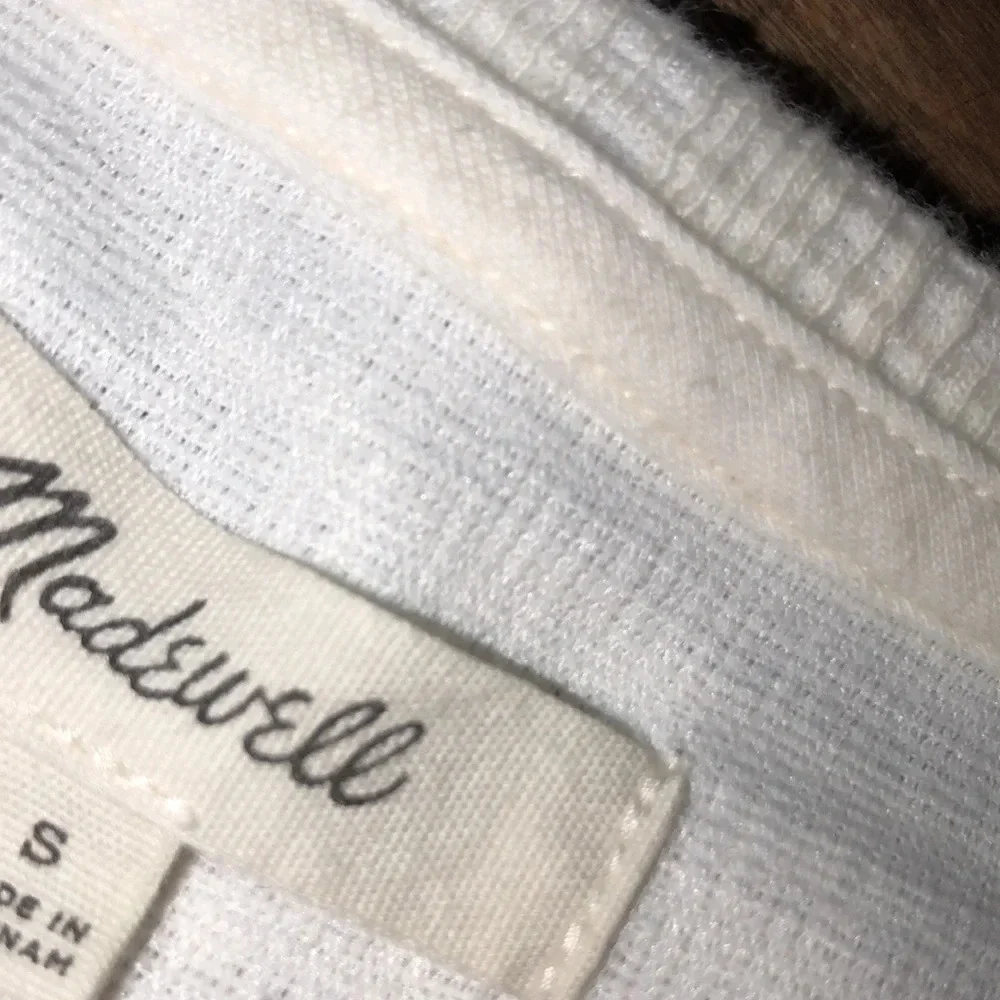 Madewell size small ivory cold shoulder top